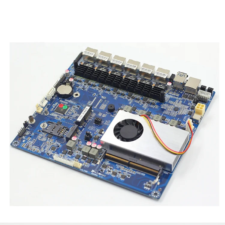 Бортовой процессор Intel Celeron 3855U 1,8G двухъядерный на мини-itx материнская плата с 6 LAN 6USB 4 SATA ITX-EC3855-6L