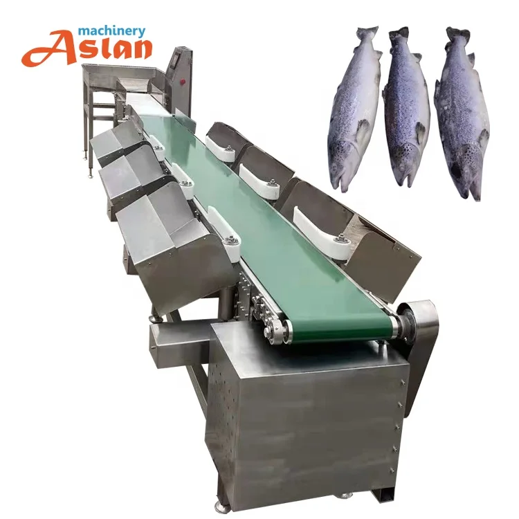 Various Seafood Weight Classifier Machine Fish Shrimp Crabs Size Grading Machine