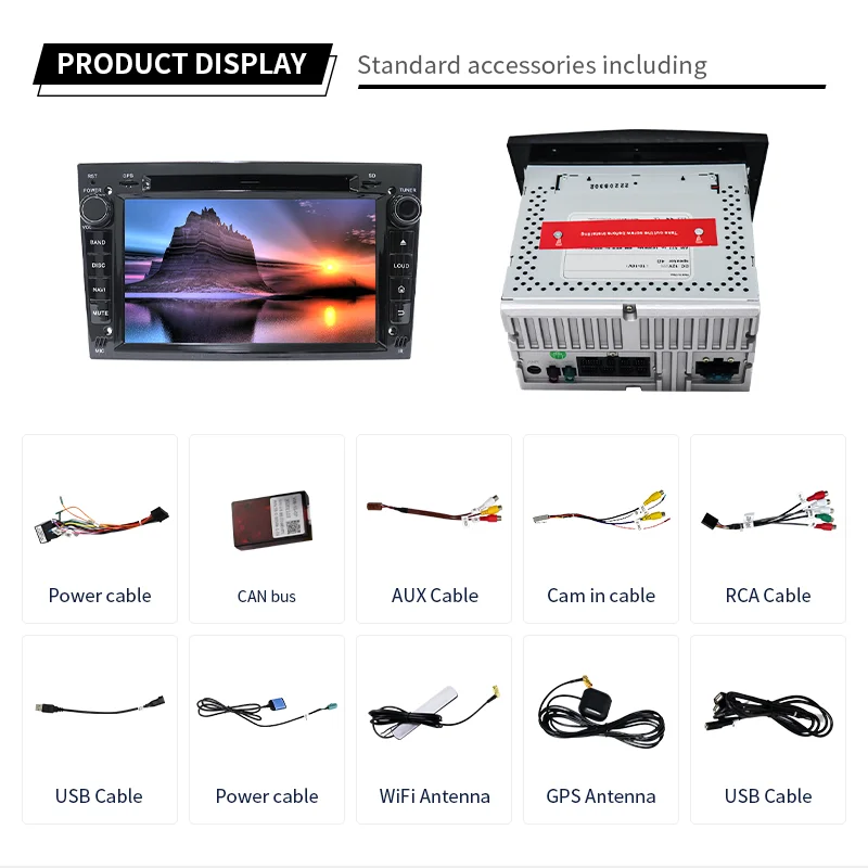 Android 13 Car Radio with DSP RGB DVB Functions 8-Core MTK8667 8+128GB GPS Navigation Carplay for OPEL VECTRA/CORSA/ASTRA/MOKKA