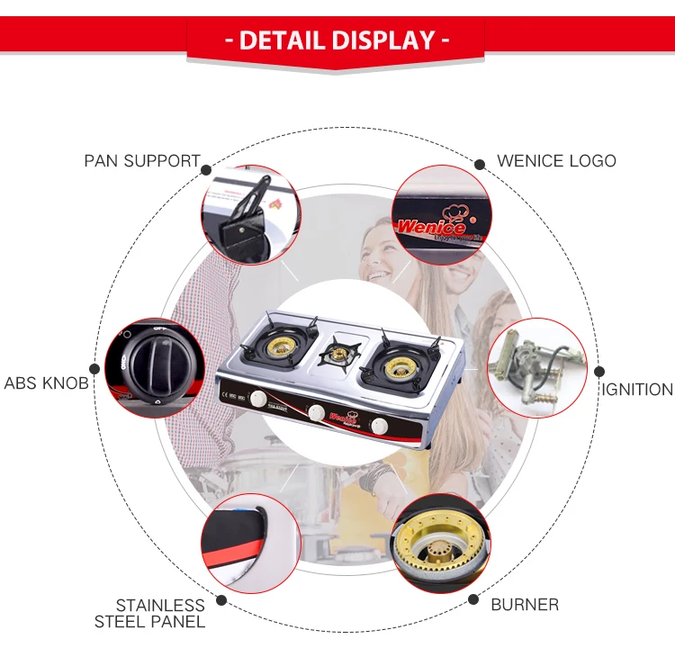 wenice brand 7033 enamel pan support gas stove