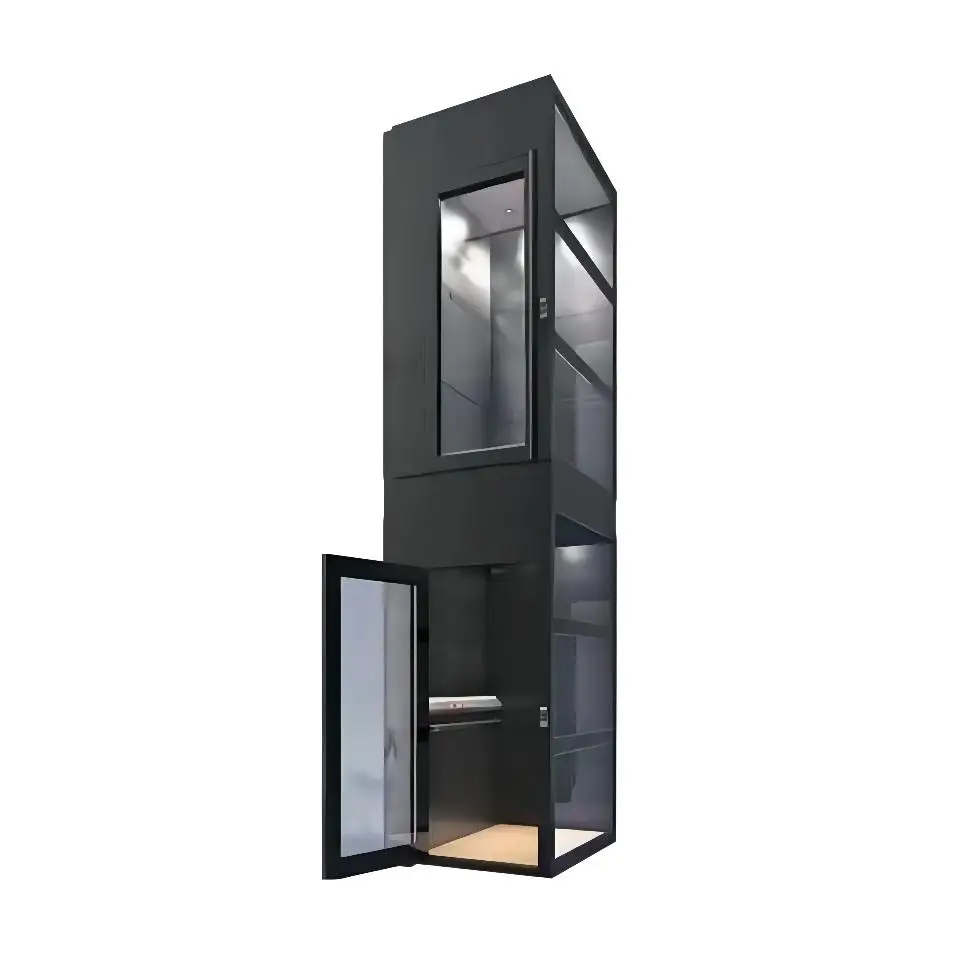 High Quality Auto Household Villa Outdoor Home Stainless Steel Glass Cabin Electric  Hydraulic Lift Equipment Elevator