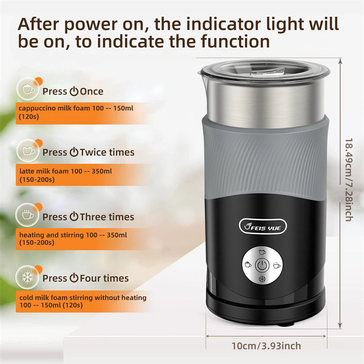 Manufacturers Direct Sales Own Brand electric milk frother Low MOQ milk frother automatic Mechanics