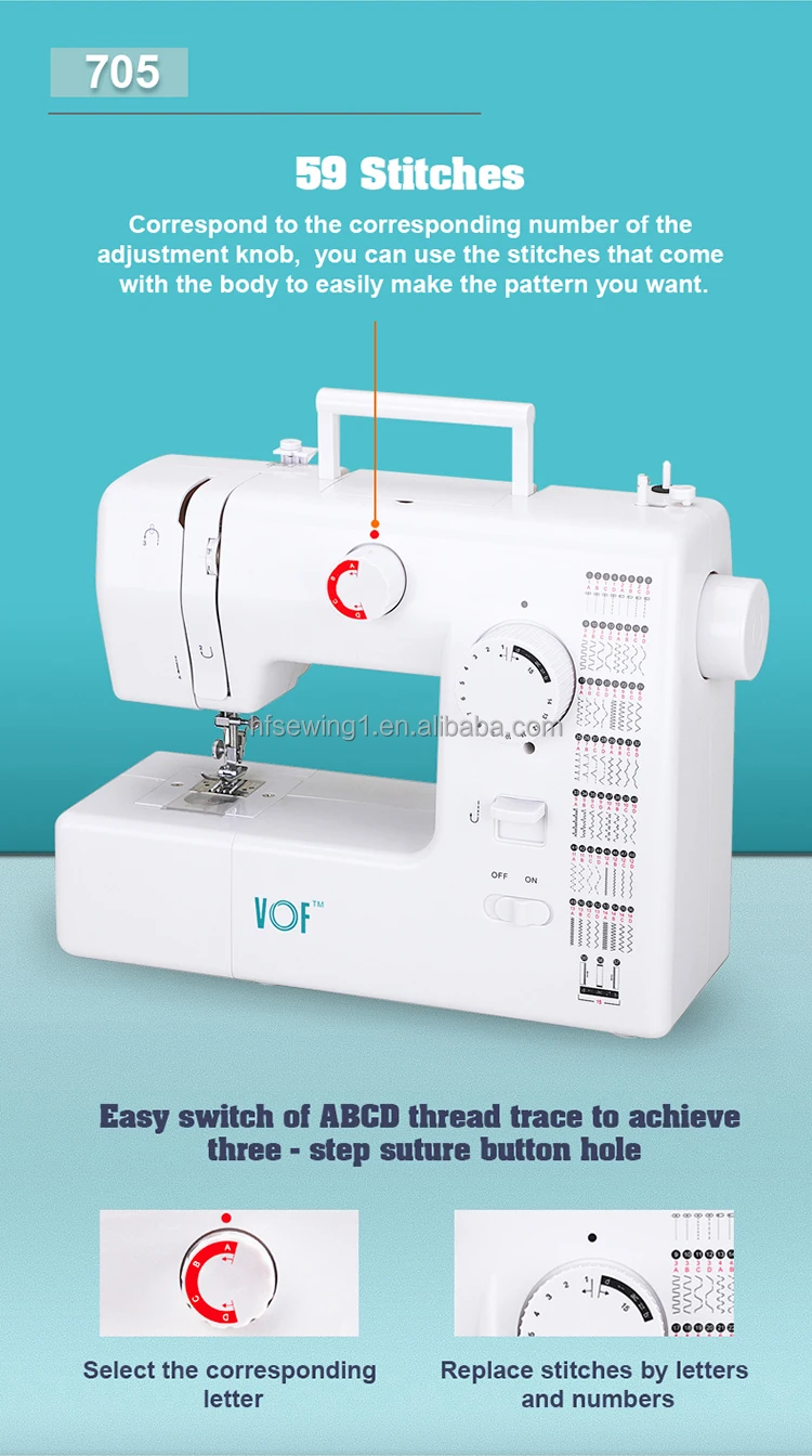 VOF Multifunction Sewing Machine for home use DIY craft baby pants overlock buttonhole sewing machine household price