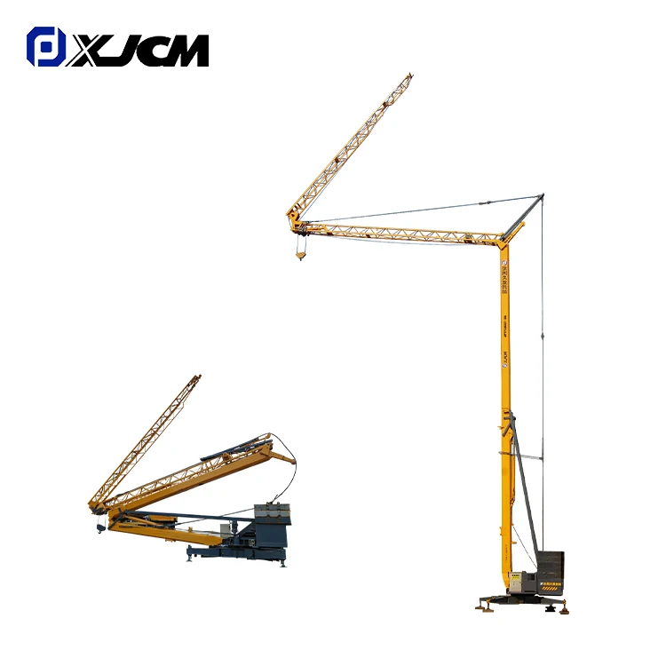 Mobile Folding Tower Crane for Building Self Erecting All Provided 2t Yellow Video Technical Support Ordinary Product  25m
