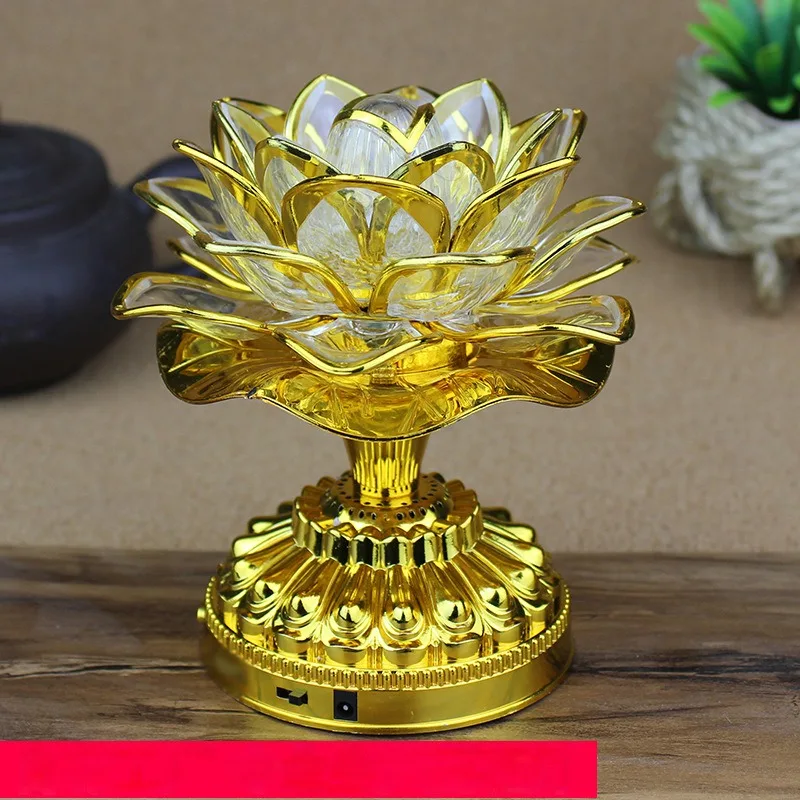 Colorful Lotus Lamp Led Electronic Changming Guanyin God Of Wealth Offer Wholesale Buddha