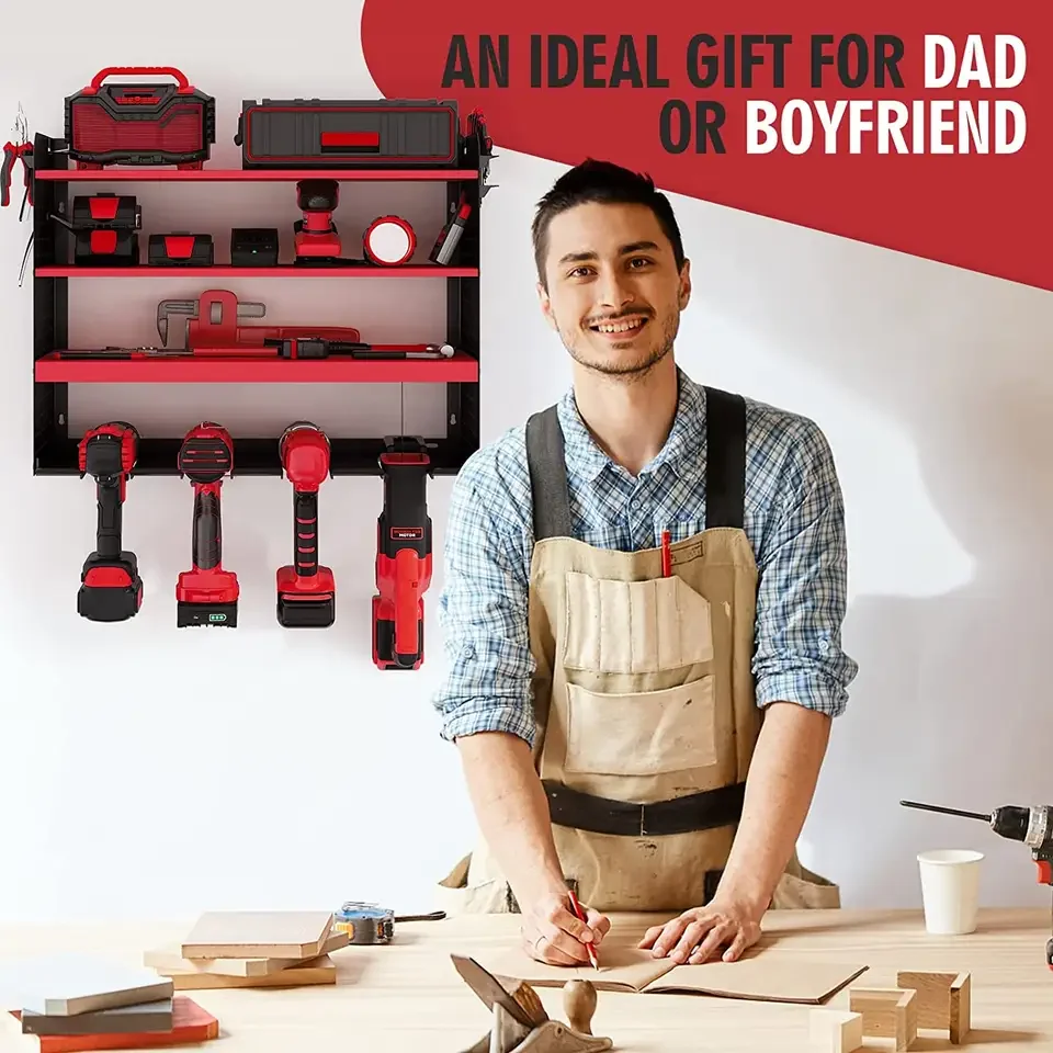 Heavy Duty Metal Removable Power Tools Storage Organizer Workshop Warehouse Garage Drills Charging Station Rack