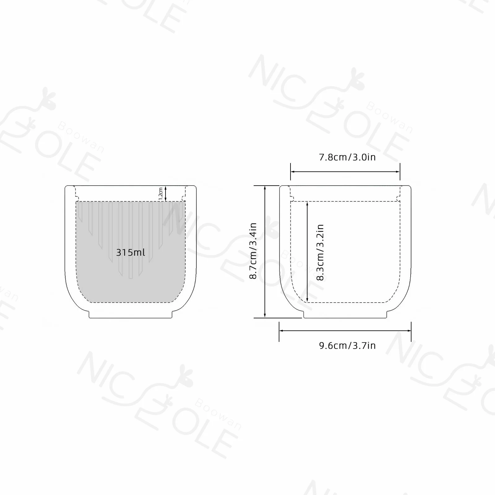 Nicole Candle Vessel Resin Mould Concrete Cement Home Decoration Candle Jar Silicone Molds