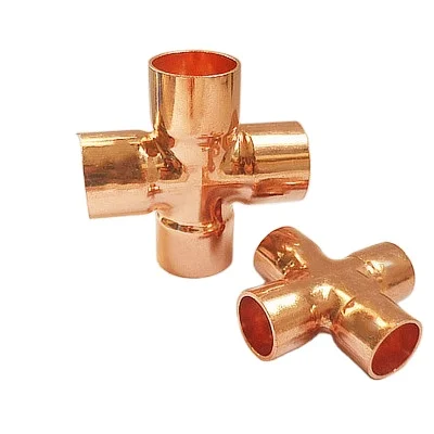 Медный равный крест четырехходовой конец трубки подачи трубопроводная арматура для газовых водных нефтяных аппаратных аксессуары ванной комнаты