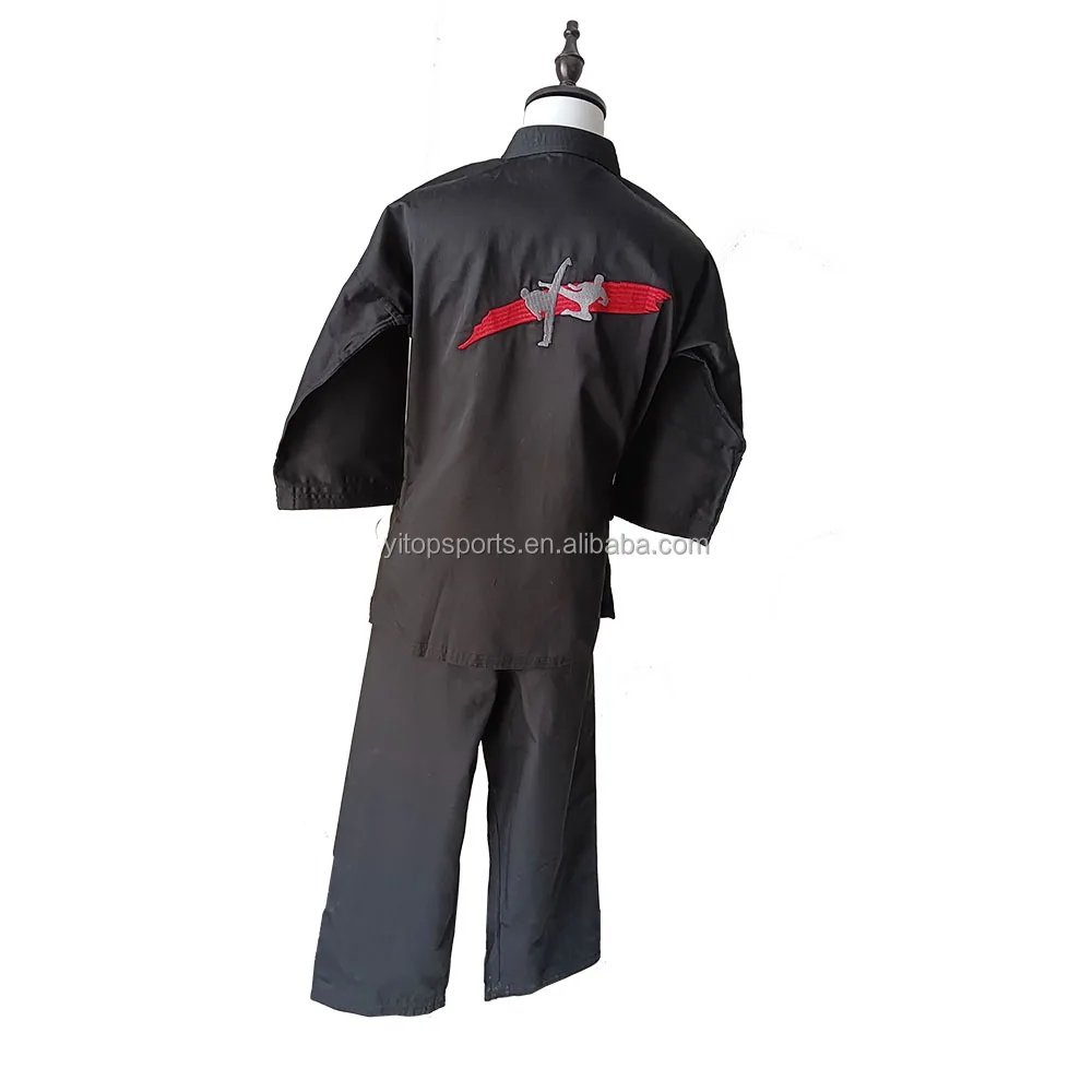 WKF approved high quality black  karate gi for training comfortable karate uniform