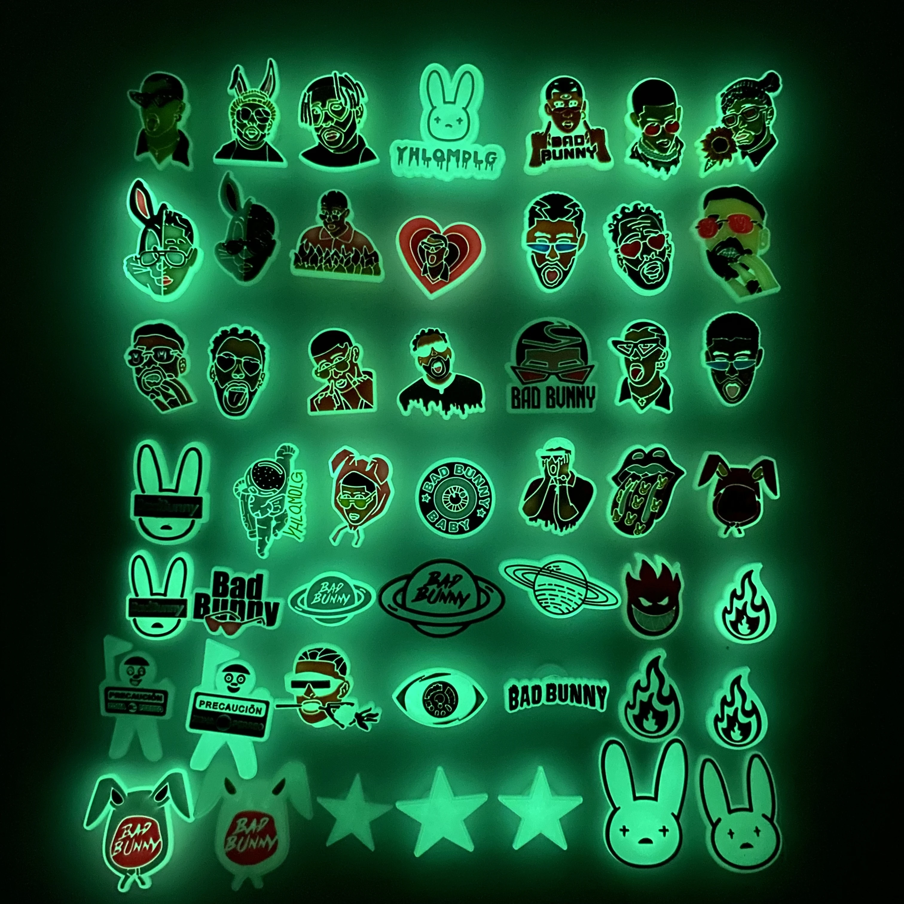 Designer Cheap Custom Luxury Charm Noctilucent badbunny karol G Soft PVC croc Shoe charms