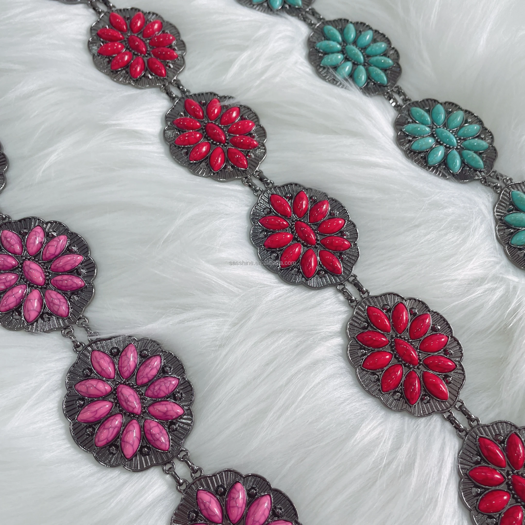 Accept Custom  Newest Kids Western  Belts Fashionable RTS  Turquoise Belt For Girls Toddler Baby Belts  Adjustable