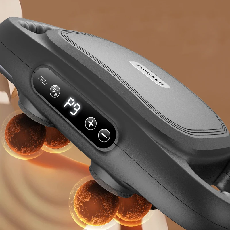 Massage Gun, Muscle Relaxation Massager High Frequency Vibration, 6 Head 9 Modes Back Massager for Pain Relief all Body