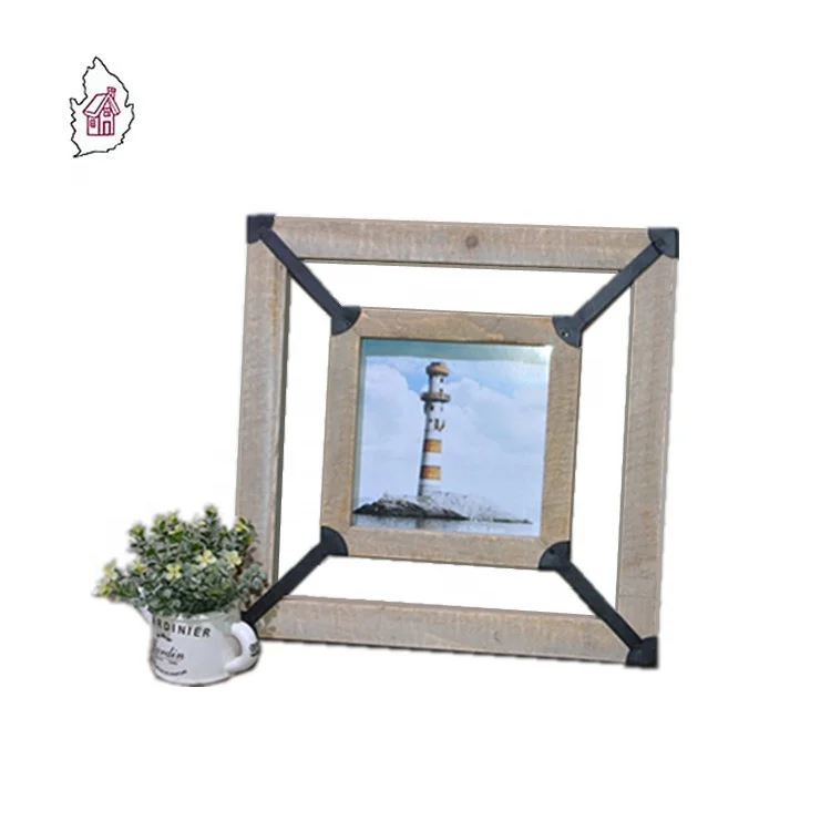 
Small Wooden Photo Frames Barnwood Easel Back 
