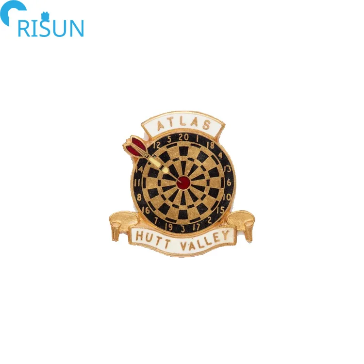 Manufacture New Darts Game Enamel Pin Custom Logo DartBoard Round Circle 180 Award Great for Dart Teams Enamel Lapel Pin Badge