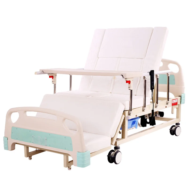 
High Quality 5 Function Manual ICU Patient Care Folding Hospital Bed for Wholesale 