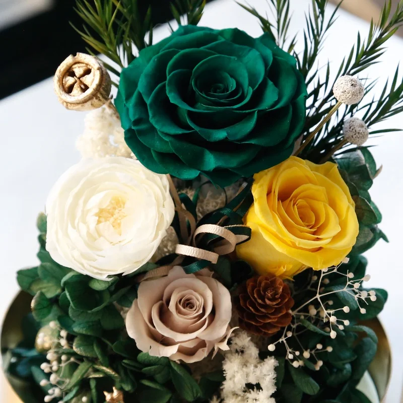 Every Love Only Infinite Rose Scented Eternal Flowers Real Natural Preserved Roses in glass dome Perfect Christmas gifts
