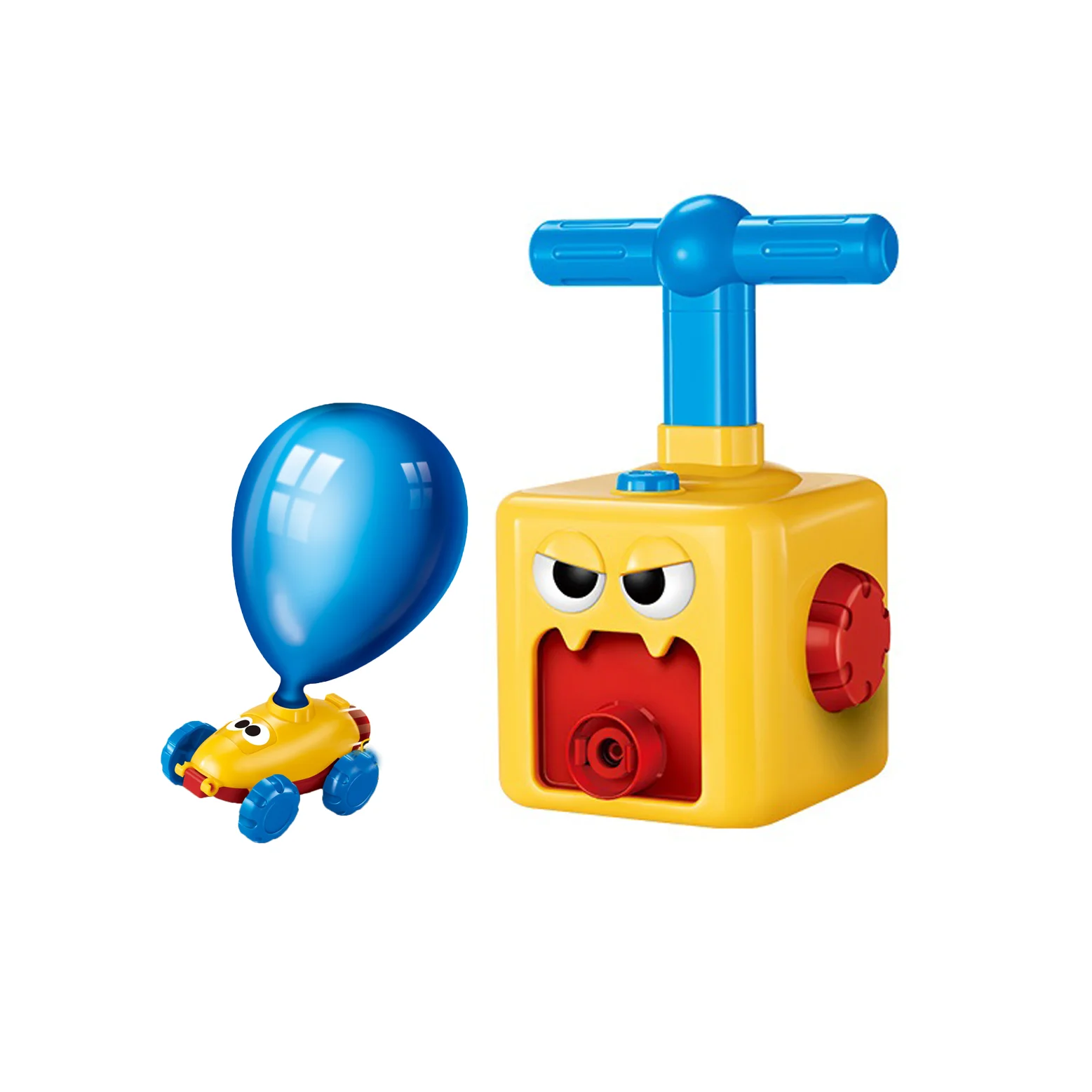 Hot-selling balloon powered launch Tower toy pole Balloon car kit Vehicle Inertial Balloon launcher car kit