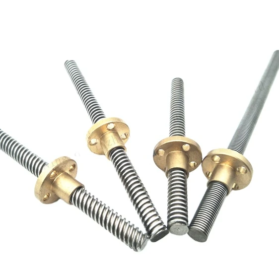 Diameter approx 8mm Tr8*8 Trapezoidal lead screw brass flange nut
