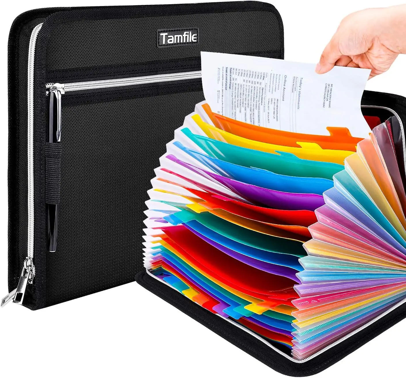 Amazon File Folder Fireproof Waterproof Safe Expanding 24 Pockets File Folder Accordion Document Organizer For Organization