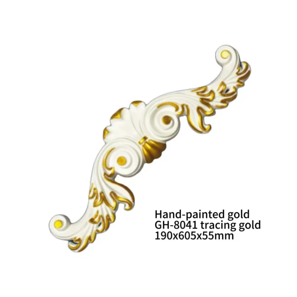 diy creative chinese modern 3d lobby luxury waterproof Building  Decorative trim PU flowers for ceiling and wall decoration