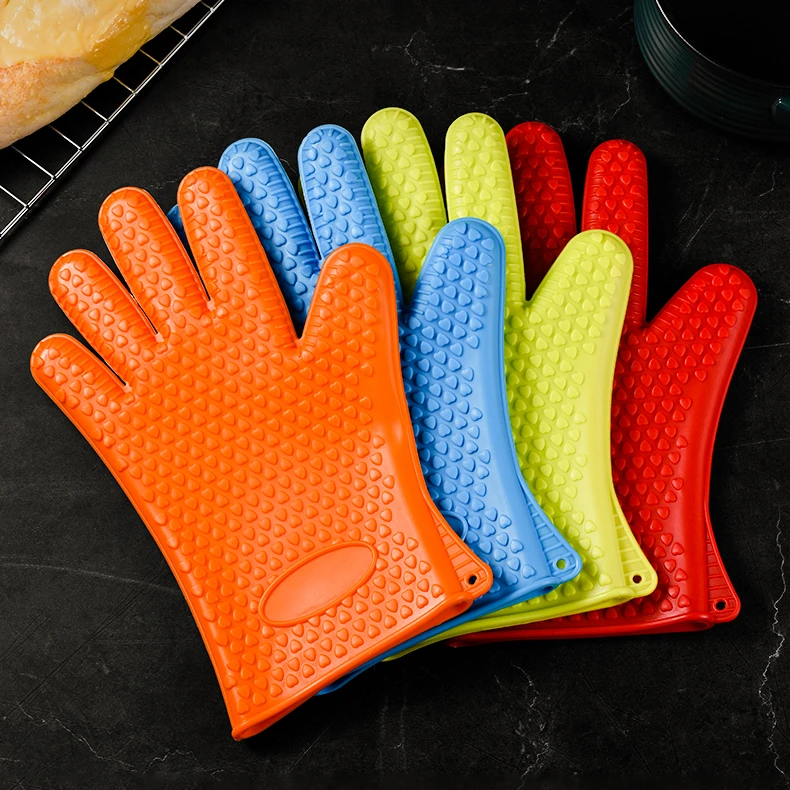 Multi-Function Heat Resistant Silicone gloves Oven Mitts For Kitchen
