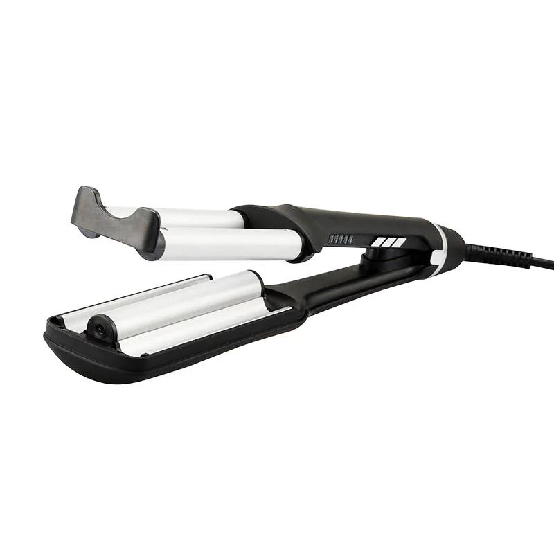 PTC Heater Lockable Portable Professional Electric 3 Barrel Triple Tong Waver Hair Curling Iron