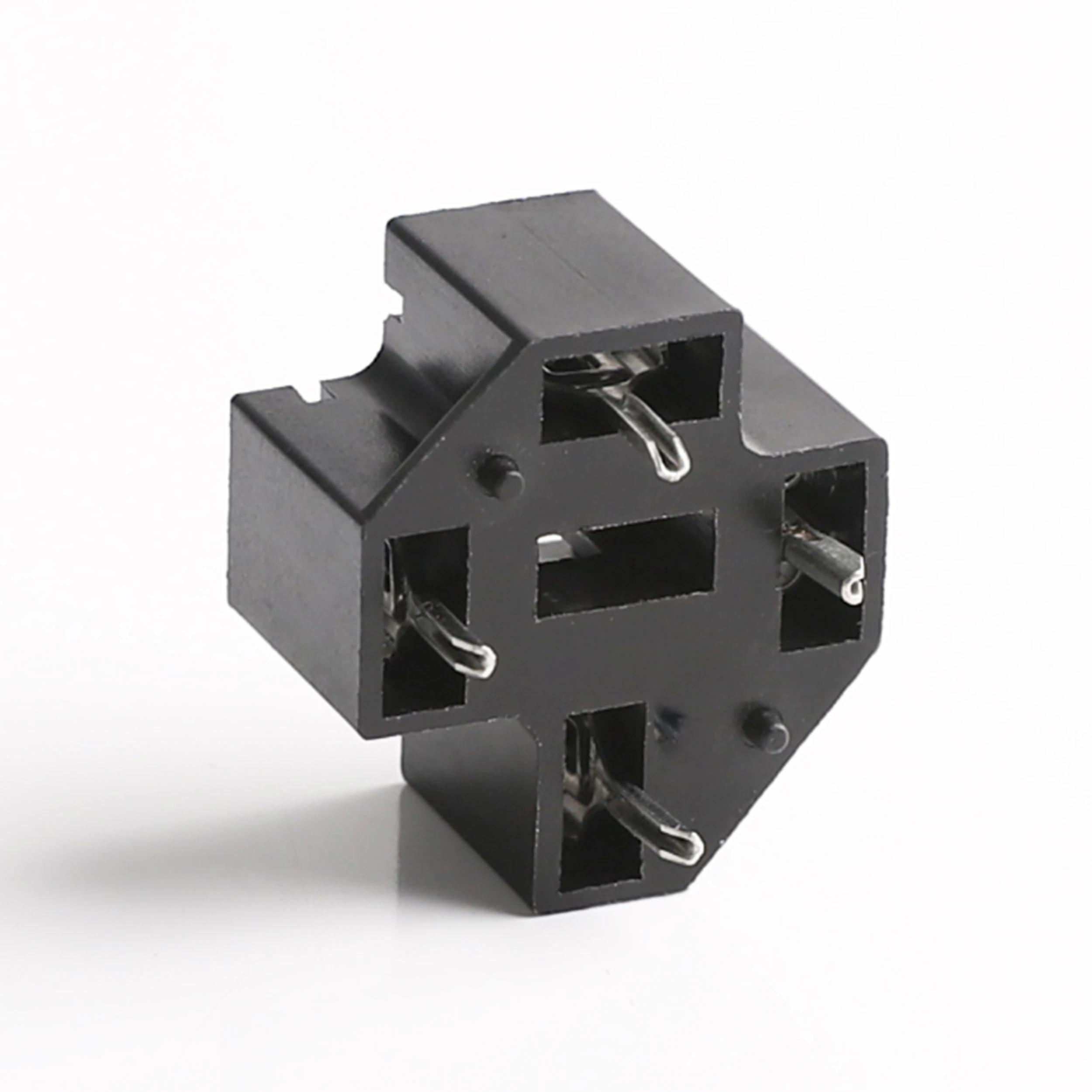 Automotive relay sockets 5 pins with 5 holes 6.3mm PCB type base for relay connecter