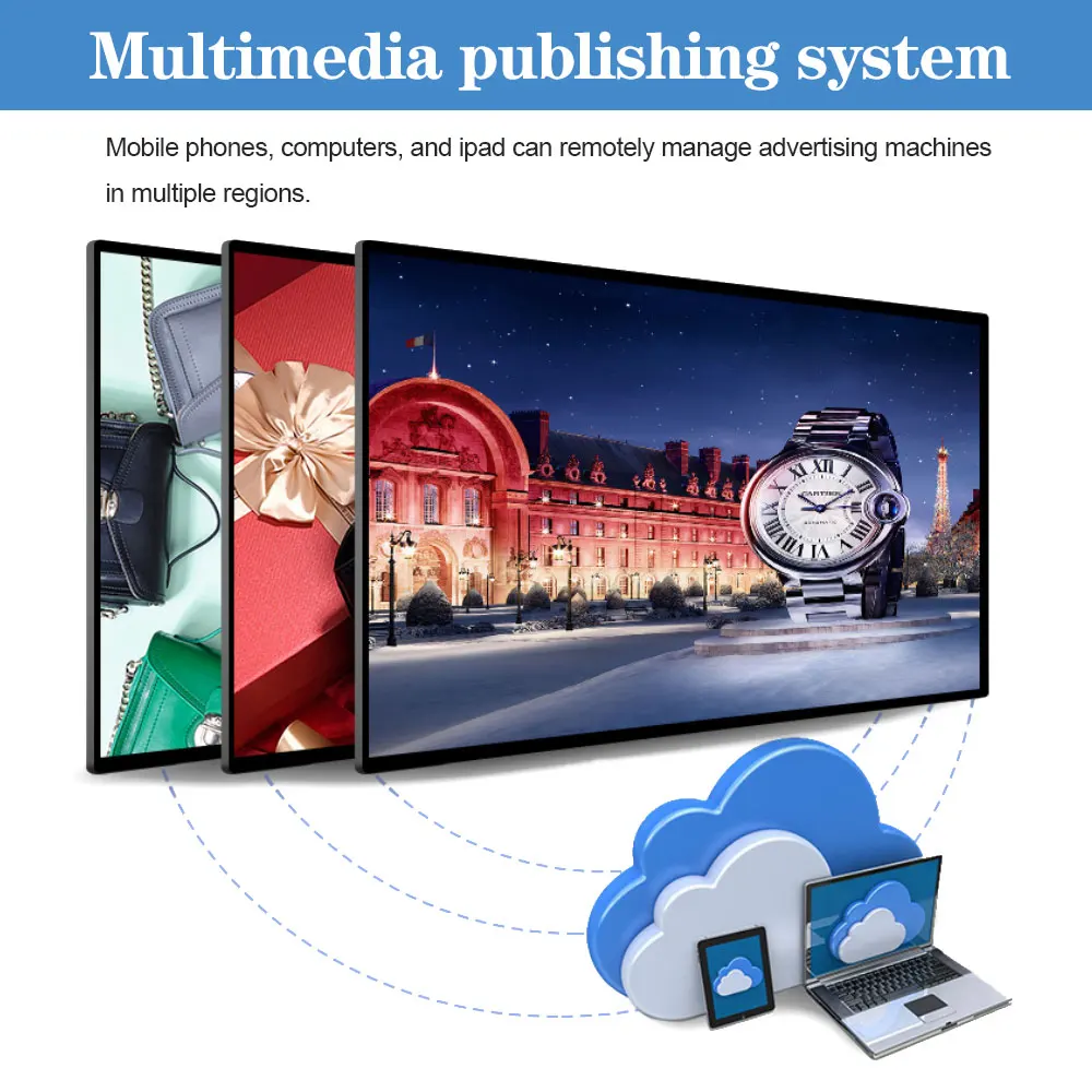 43 inch Factory Supply Wall Mounted LCD Advertising Screen with USB Android OS advertising video player full HD