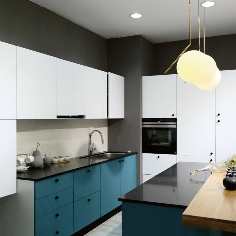 Modern Design Artificial Stone Countertop Granite Plywood Marble Sintered Stone Quartz kitchen counter top With Cabinets