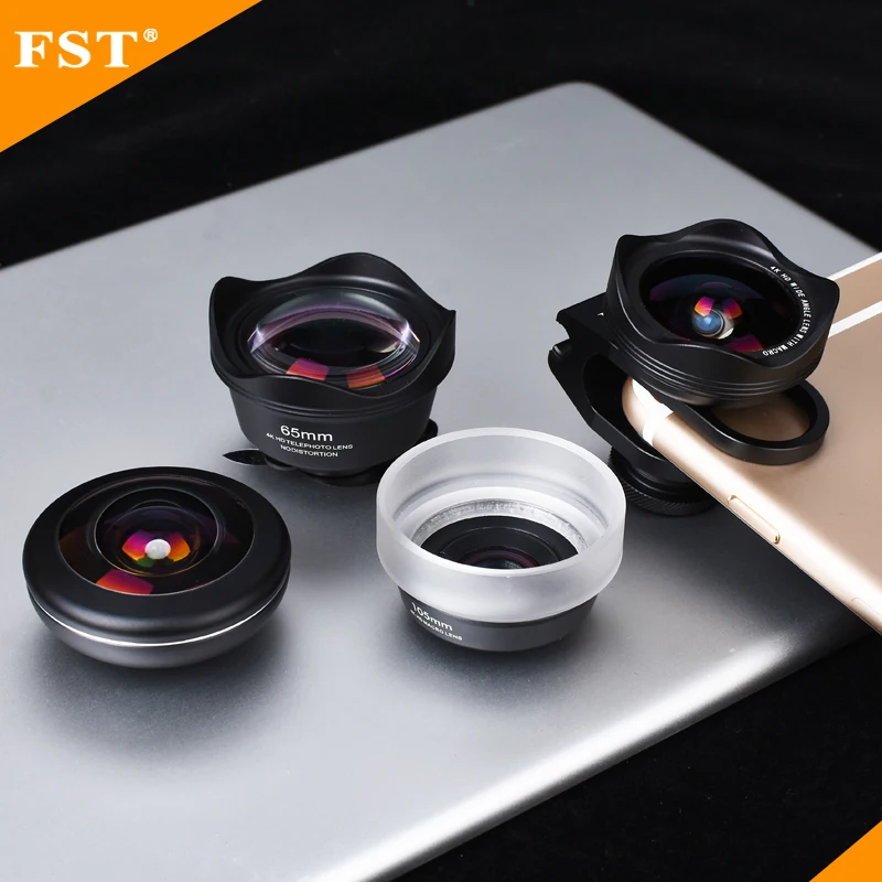 cell phone camera fish eye telephoto wide angle macro lenses mobile telephone lens 4 in 1 for mobile phone lens