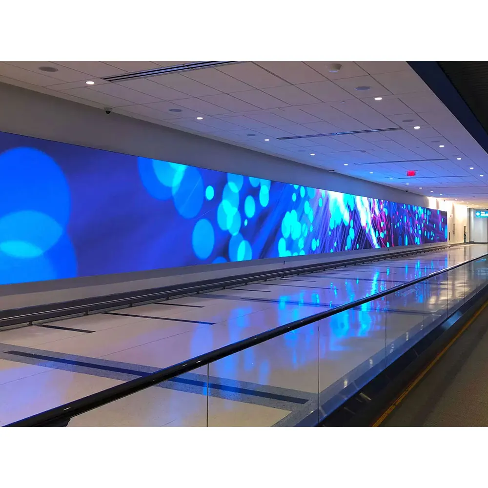 12 X 4 Meter Complete Set Indoor Modular Led Display Screens Panel Price Digital  Full Color Rgb Giant Large Video Wall Banner