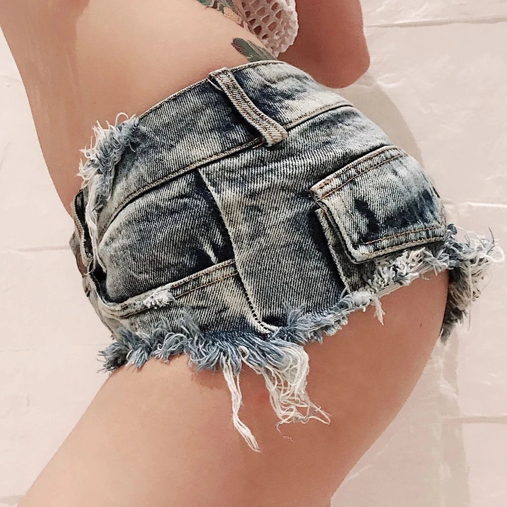 Wholesale Fashion Summer Low Waist Women Jeans Girls Sexy Extreme Micro Female Denim Hot Shorts