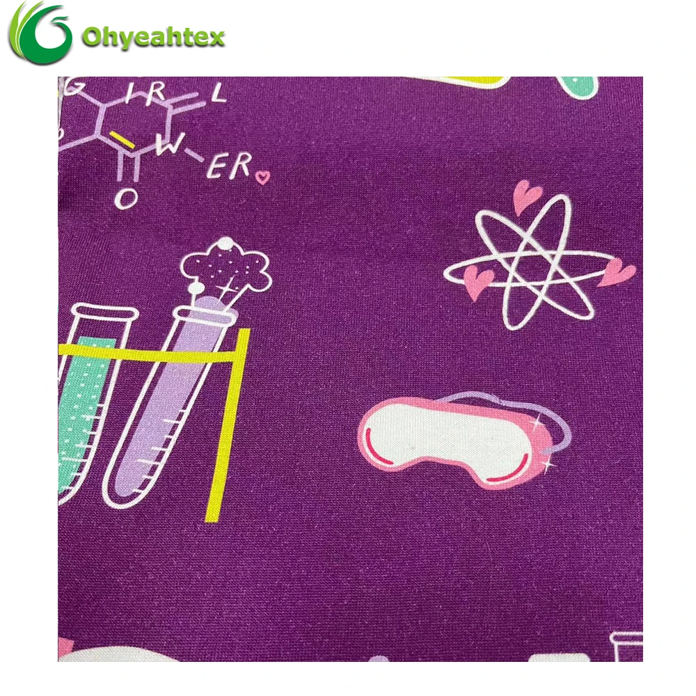 200GSM High Quality Custom Cartoon Digital Printed Organic Cotton Fabric For Baby
