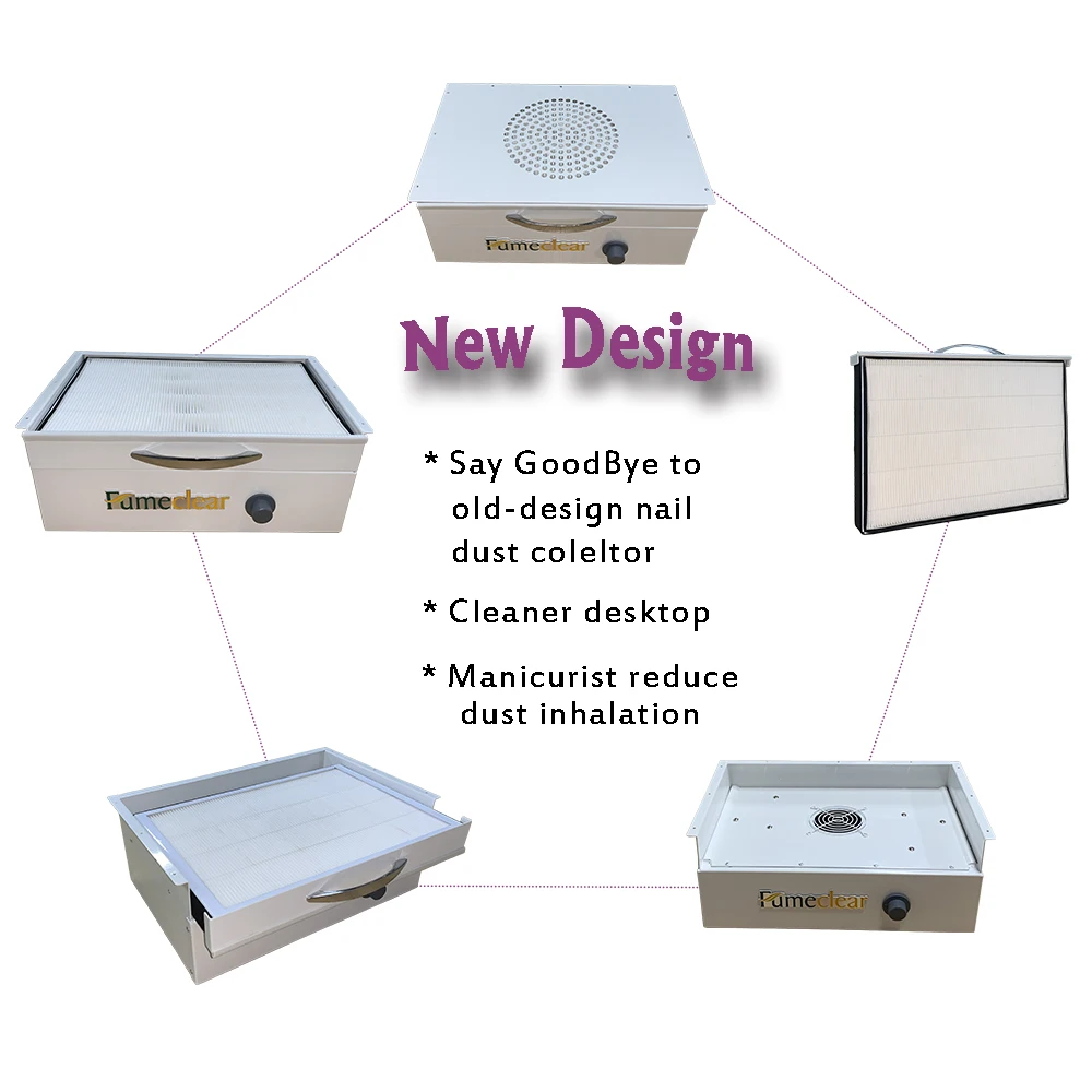 130W Professional Strong Power Nail Dust Collector Fan Vacuum Cleaner Manicure Machine Electric Nail Dust Collector