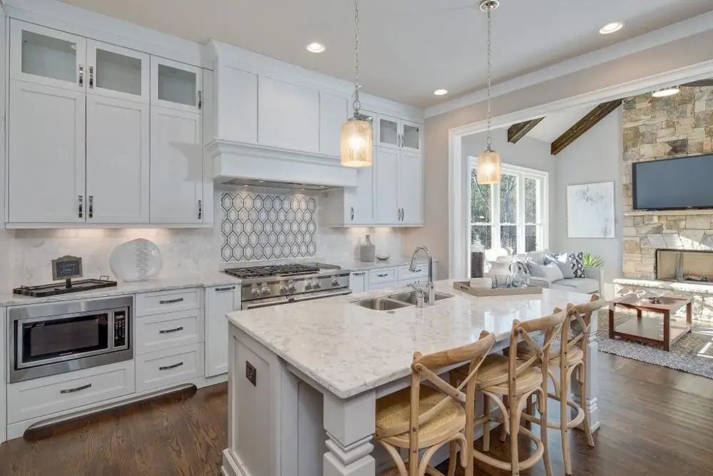 New Modern Customized Home Wood Furniture Laminated MDF Kitchen Cabinet hot sale