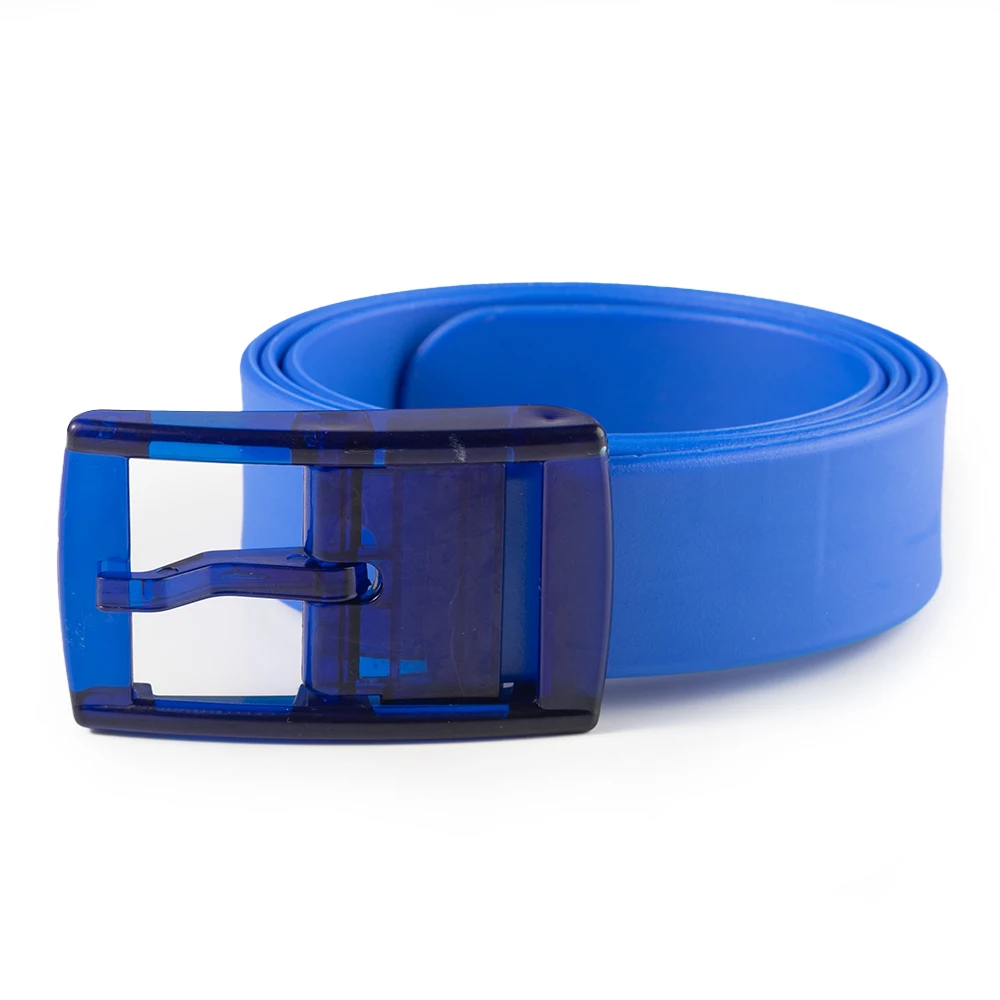 Hot Selling TPE Material Belt Unisex Colorful Plastic Pin Buckle Silicone Waist Belt For Men Women