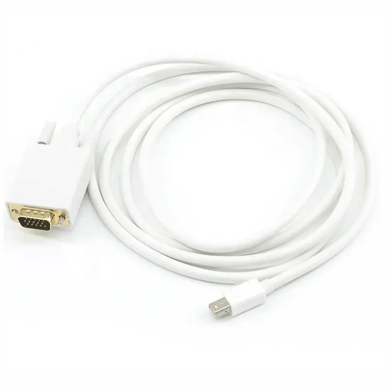 Hot Selling Mini DP to VGA Cable Adapter 1080p 1.8m Mini Displayport DP to VGA Adapter