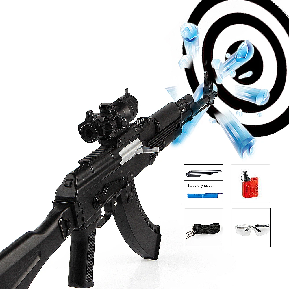 98cm AK74 Water Gel Beads Toy Gun with Gel Gun Toy Blaster Beads Outdoor Sport Toy Set for Kids and Adult Playing Game