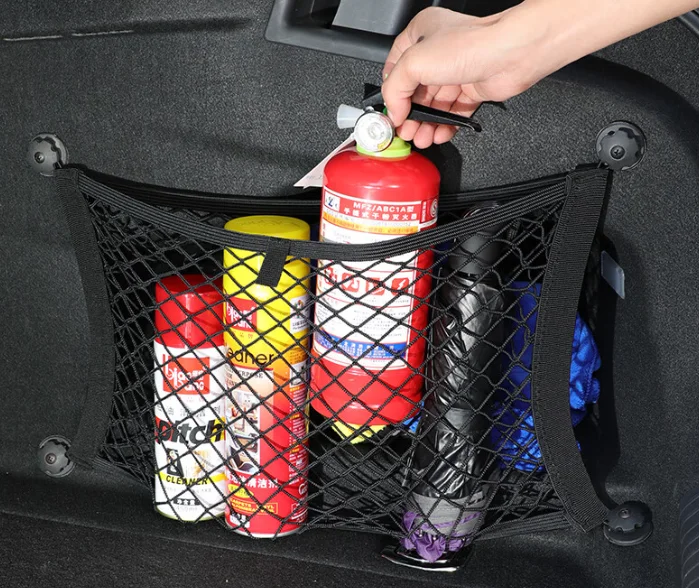 High elasticity storage bags for cars, elastic storage mesh bag at the back,car trunk storage bag