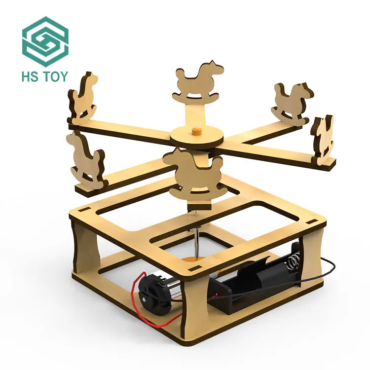 HS DIY Wooden Assemble Future Thinking Montessori Educational Mechanical Kinetic Teenager Toy Science Lab Kit For Sale