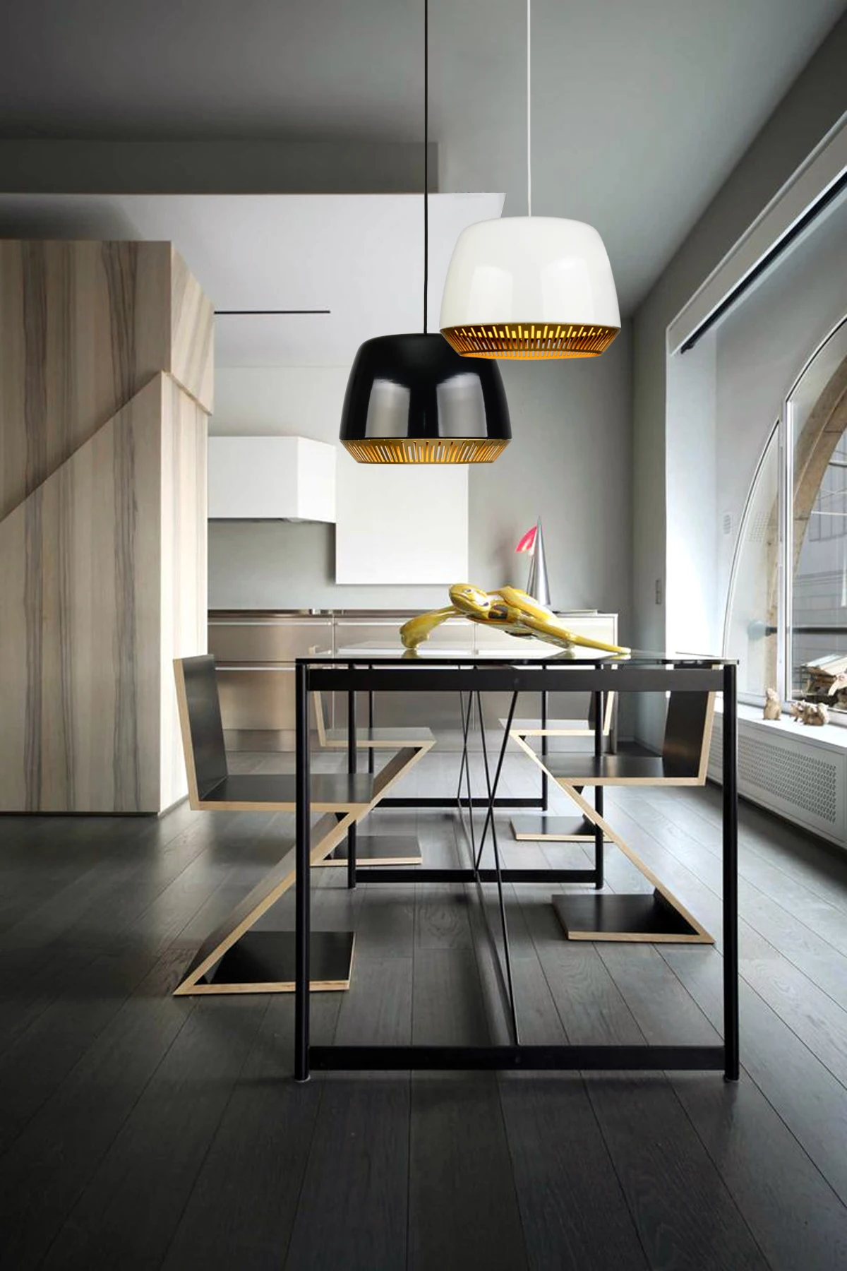 Wholesale White Black Color Aluminum Material Modern Style Indoor Bedroom Pendant Lights