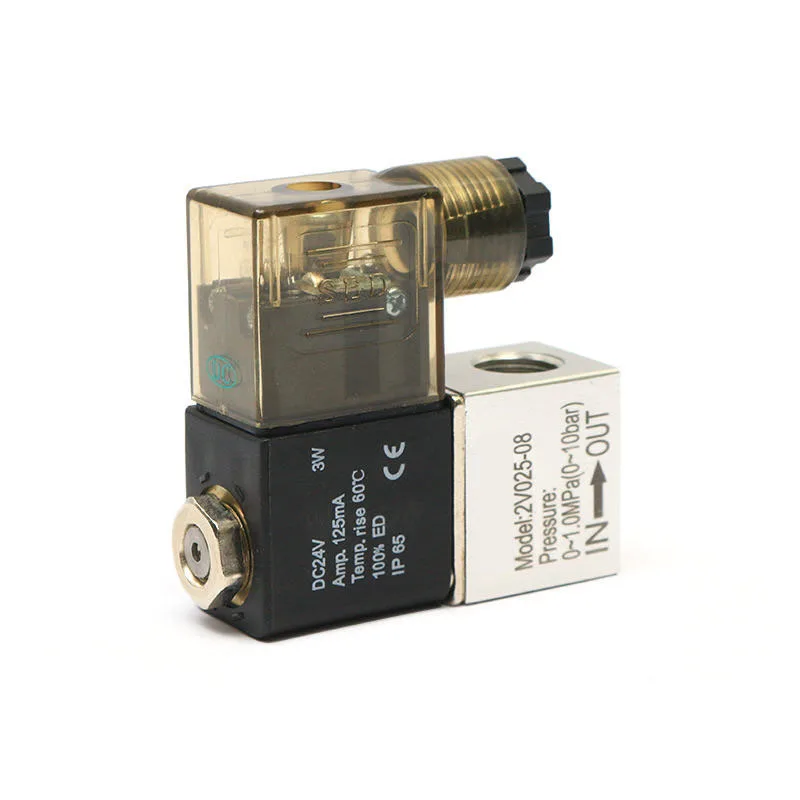 2V025-06 normally closed mini 24v 12v 220 volt electric two way solenoid valve