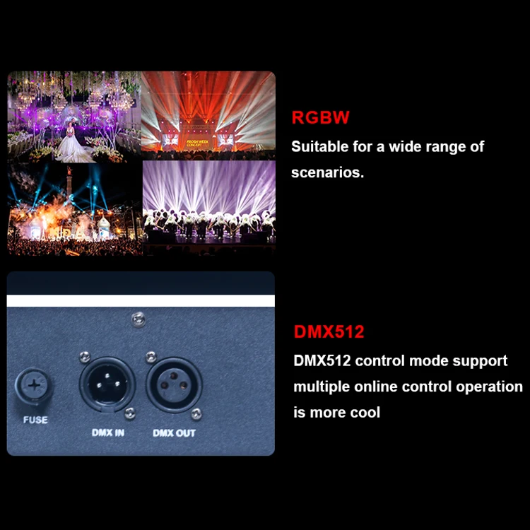 864Rgbw Events Decor Equipment Strobe Moving Head Strobe Luces Para Discoteca Dmx Ip20 Led Stage Lights