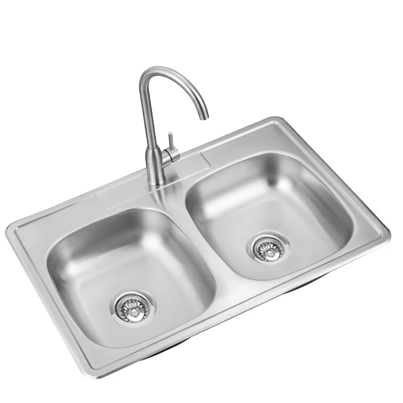 Hot sell Stainless Steel Rectangular Double Bowl  Kitchen Sink