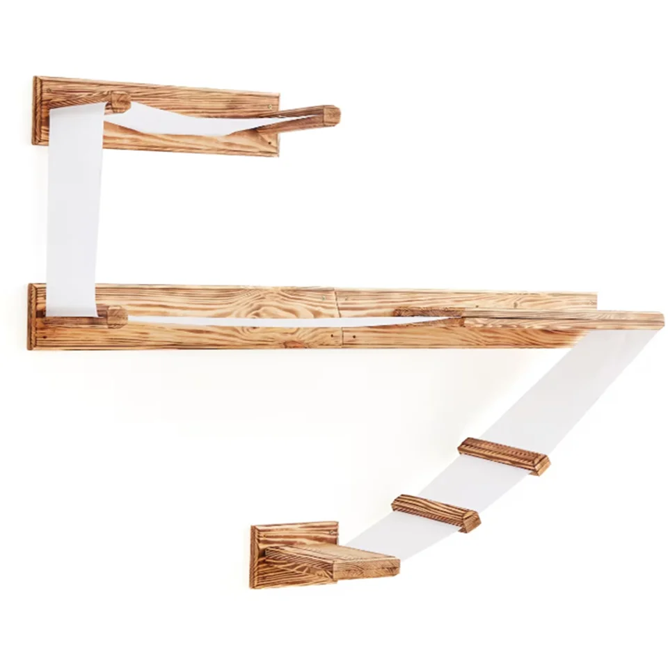 Pet Cat Bed Wood Pet Bed Cat Shelf Wooden Cat Wall Modern Furniture Elevated Solid Customized Logo Carton Box Sustainable CN;SHN