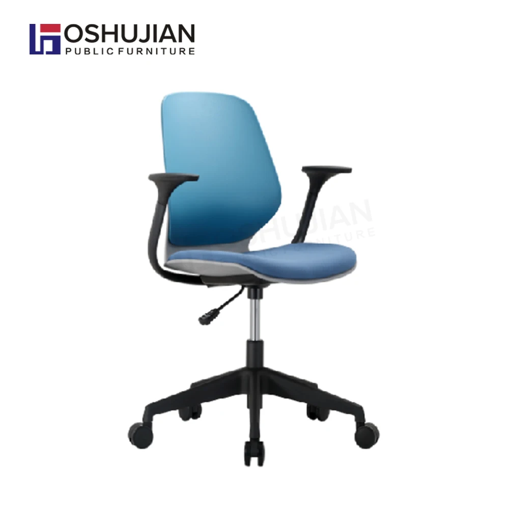 New design simple color blue green white modern plastic training office school Ergonomic office staff chair