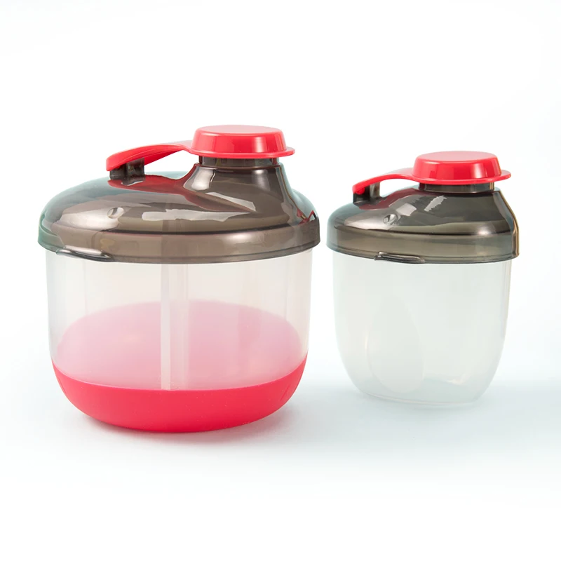 BPA Free Plastic Milk Powder Dispenser Box Small Baby Food Storage Container for 0-12 Months Silicon Material