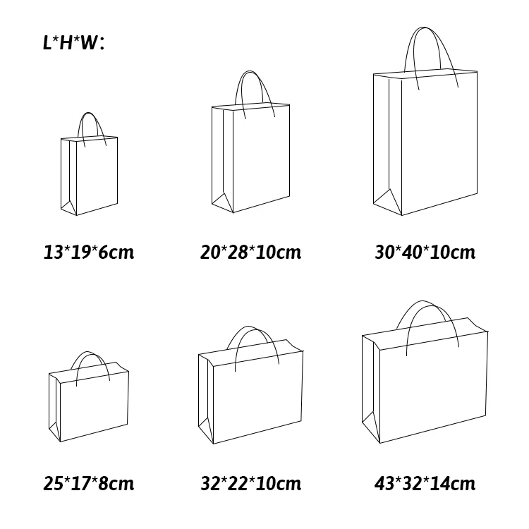 Custom Small Business Biodegradable Packaging Luxury Paper Shopping Bag White Gift Bag With Your Own Logo