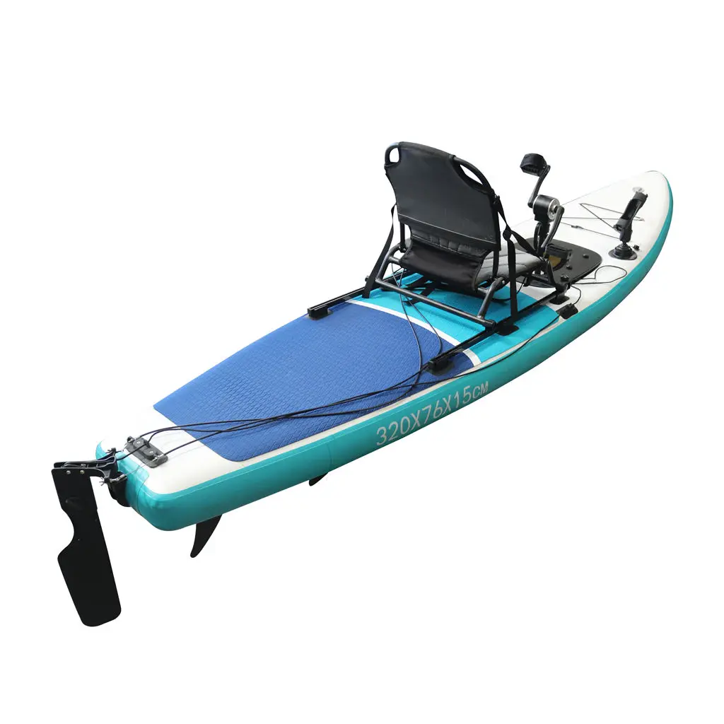 Vicking 3.2m Single Person Foldable Foot Pedal Fin Drive Kayak/Canoe SUP Rowing Boat Inflatable Fishing Kayak
