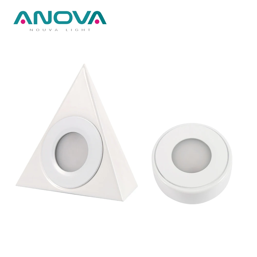 LED puck light white round mini downlight surface mounted under cabinet light